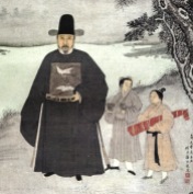 Mingqing renwuxiaoxiang huaxuan(Nanjing: Nanjing Bowuguan, 1979), pl. 16. Ming portrait of Jiang Shunfu. detail.